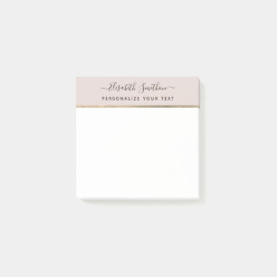 Elegant - enkel minimalt personligt skrivpapper fö post-it block