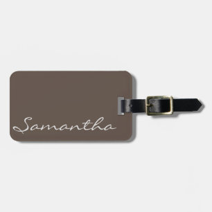 elegant, enkel modern chic trendig monogram grått bagagebricka