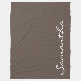 elegant, enkel modern chic trendig monogram grått fleecefilt