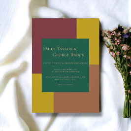 Elegant Enkel modern färglös Snyggt Bröllop Inbjudningar