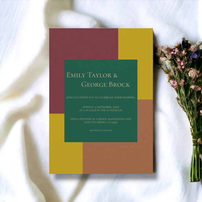 Elegant Enkel modern färglös Snyggt Bröllop Inbjudningar (Skapare uppladdad)