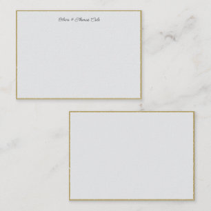 Elegant Enkel modern Guld Slate Bröllop par Anteckningskort