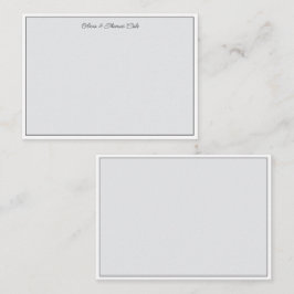 Elegant Enkel Modern Minimal Slate Bröllop par Anteckningskort