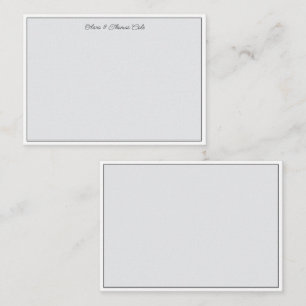 Elegant Enkel Modern Minimal Slate Bröllop par Anteckningskort