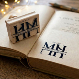 Elegant Enkel Modern Monogram Initialer Namn Stämpel