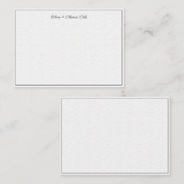 Elegant Enkel modern texturerad våg Bröllop par Anteckningskort