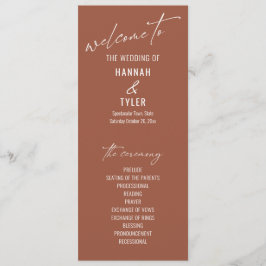 Elegant Enkel Modern Typografi Terrakotta Program