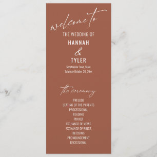 Elegant Enkel Modern Typografi Terrakotta Program
