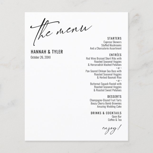 Elegant Enkel modern typografi - vitbudget (Framsida)