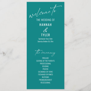 Elegant Enkel Modern Typsnitt Teal Program