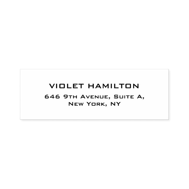 Elegant Enkel Modern Vit Professionell Självfärgande Stämpel (Design)