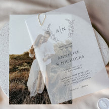 Elegant enkel monogramövertäckning bröllop