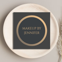 Elegant Enkel Mörk Faux Guld Circle Makeup Aritst