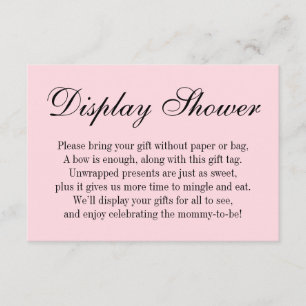 Elegant, Enkel Oinpackad Baby Shower-gåva Kort
