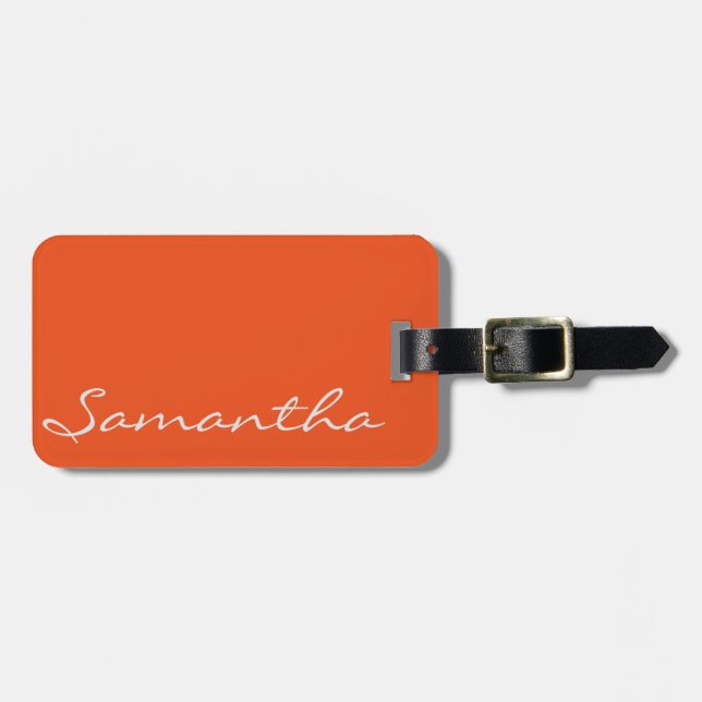 elegant - enkel orange av trendig i modern chic bagagebricka (Horisontell Framsida)