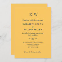 Elegant enkel Ray Flower med Monogram Bröllop