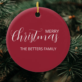 Elegant Enkel ren, frusen berry-jul Julgransprydnad Keramik