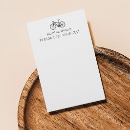 Elegant Enkel Retro Cykel Personlig Brevpapper