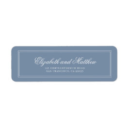 Elegant Enkel Returadress för klassiskt blått Bröl Etikett