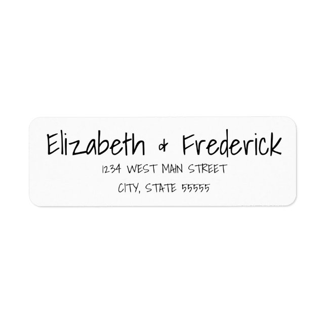 Elegant Enkel returetikett Returadress Etikett (Framsidan)