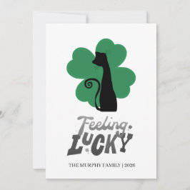 Elegant Enkel Shamrock Foto St. Patrick's Day Julkort