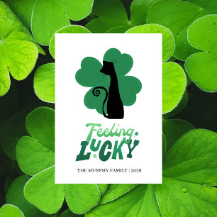 Elegant Enkel Shamrock Foto St. Patrick's Day Julkort