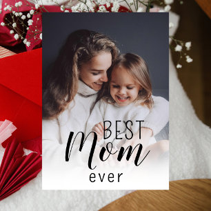 Elegant Enkel Skript Bästa Mamma Någonsin Personli Julkort