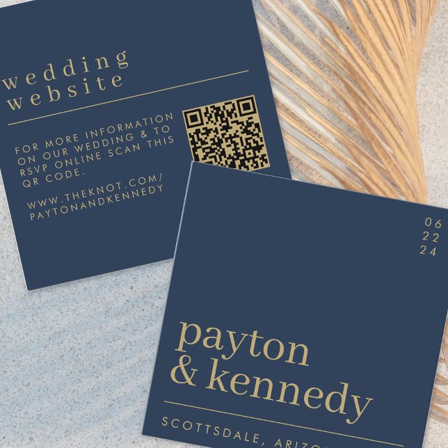 Elegant Enkel Snyggt Bröllop OSA Chic på webbplats Tilläggskort (Skapare uppladdad)