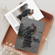 Elegant Enkel Svart Och Vit Bröllopsfest