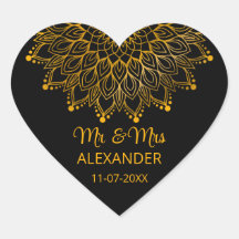 Elegant enkel svart ornat bröllop