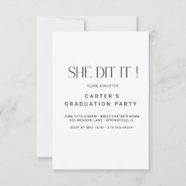 elegant enkel svartvit minimalistisk design inbjudningar