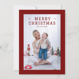 Elegant enkel tjock kantlinje julkort