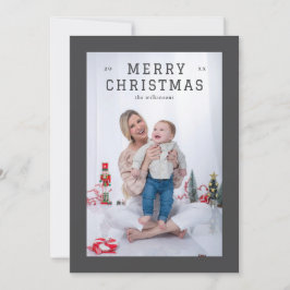 Elegant enkel tjock kantlinje julkort