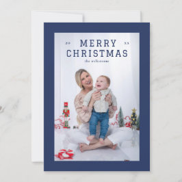 Elegant enkel tjock kantlinje julkort