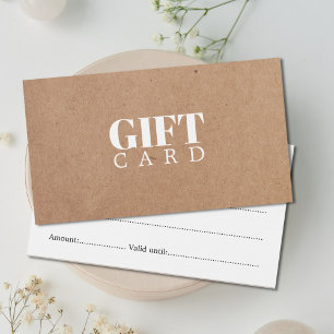 Elegant Enkel tryckt Kraft Beauty Visitkort
