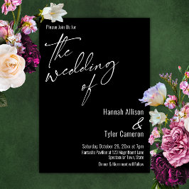 Elegant enkel typografi Bröllop i Inbjudningar