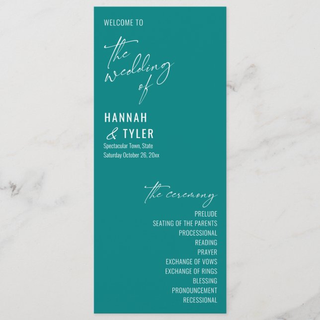 Elegant, enkel, typografisk Contemporary Program (Framsida)