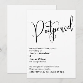 Elegant enkel uppdatering uppskjutet Bröllop-kort Inbjudningar