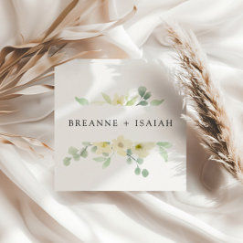 Elegant Enkel vattenfärg Grey Bröllop Pappersservett