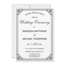 Elegant Enkel Virtuell Bröllop Livestream Bröllop