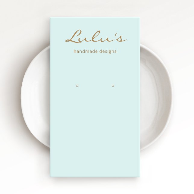 Elegant Enkel Visning för Blå turkos Visitkort (Skapare uppladdad)