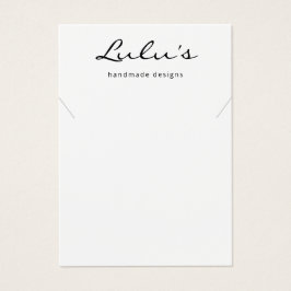 Elegant Enkel Visning Vit halsband Visitkort