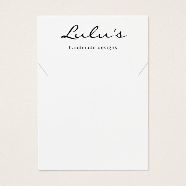 Elegant Enkel Visning Vit halsband Visitkort (Framsidan)