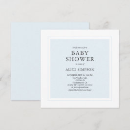 Elegant Enkelt babyskor Inbjudningar