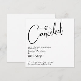 Elegant, enkelt bröllop Avbokad inbjudan