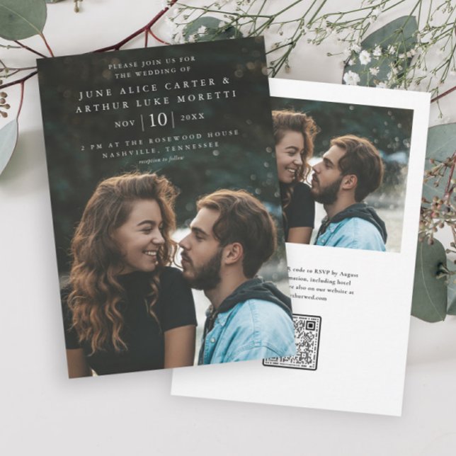 Elegant - enkelt budgetfoto Bröllop spara datum (Skapare uppladdad)