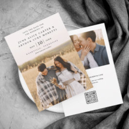 Elegant - enkelt foto Bröllop spara datum Inbjudningar