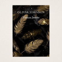 Elegant enkelt guld-smyckesörarkort visning