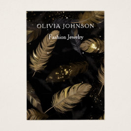 Elegant enkelt guld-smyckesörarkort visning visitkort