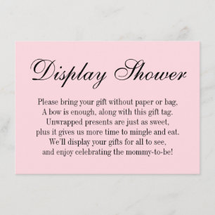 Elegant, enkelt inget anpassat babypresentkort tilläggskort